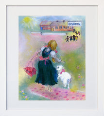 Mary Had a Little Lamb White Frame