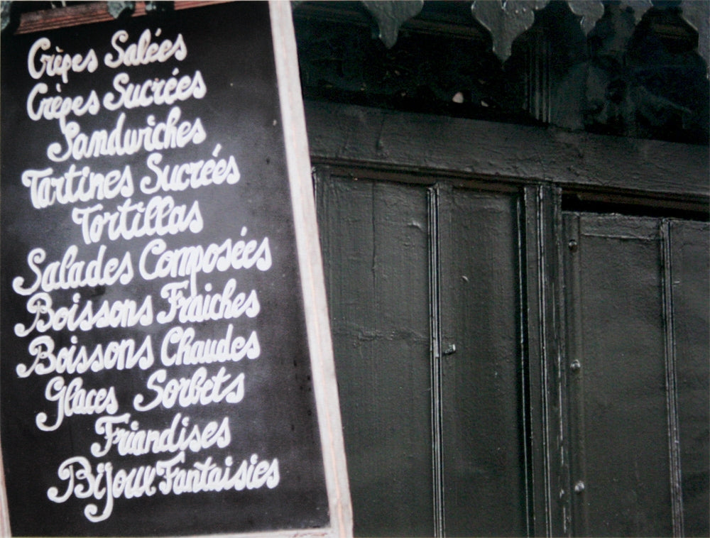 Paris In Black - Menu Board I Unframed