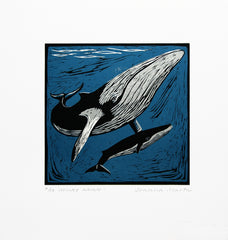 Lino Print - Minke Whale Unframed