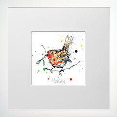 Print Open Edition Animals - Mistletoe-12 x 12-Small Flat White Frame