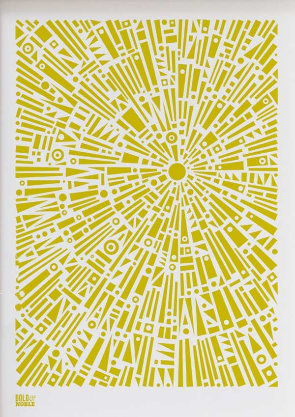 Pattern - Morning Light in Yellow Unframed