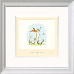 Print - Guess How Much I Love You AJ9354 White Frame