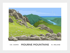 Co Down - Mournes Slieve Bernagh Frame White 40x30 No Mount