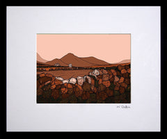 Series 1 - Mourne Mountains-16 x 11.5-Small Flat Black Frame