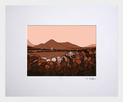 Series 1 - Mourne Mountains-16 x 11.5-Small Flat White Frame