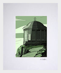 Series 1 - Mussenden Temple-16 x 11.5-Small Flat White Frame