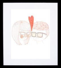 Nerd Kiss Framed