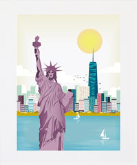 New York Statue Of Liberty Unframed 18x25