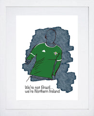 Northern Ireland Footballer White Frame