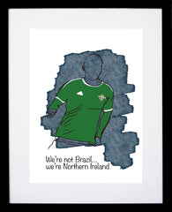 Northern Ireland Footballer Black Frame