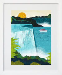 Niagara Falls Frame White 18 x 25