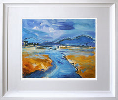 Print - North Donegal Landscape From Boardwalk Near Downings Chunky White Frame