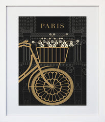 Paris Illustrations - Notre Dame Frame White 