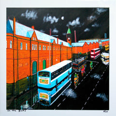 On The Buses - Night Time Unframed 40 x 40