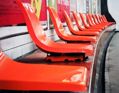 Paris In Orange - Metro Seats Unframed