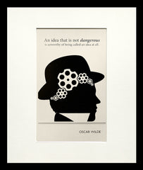 Postcard - Oscar Wilde - Small Flat Black Frame