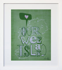 Ireland Our Wee Island White Frame