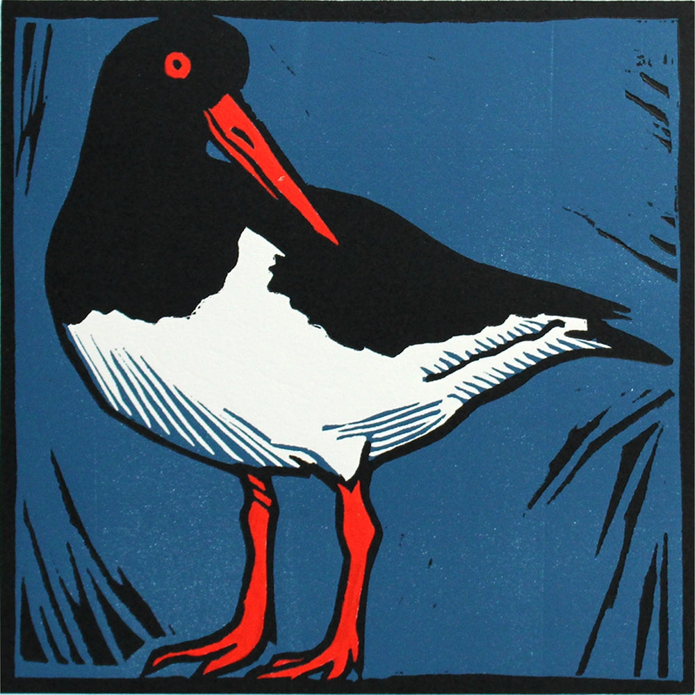 Lino Print - Oystercatcher