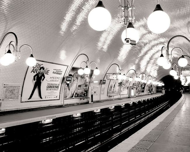 Paris City Metro Unframed