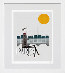 Cities - Paris-20 x 25-White Frame