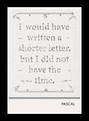 Pascal - Shorter Letter Frame Black