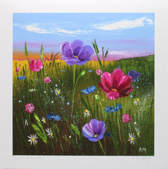 Original - Pink and Purple Cosmos - Unframed