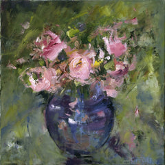 Print - Roses In Blue Bowl