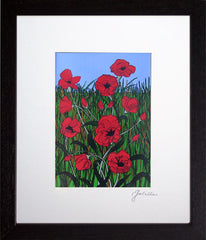 Poppies Black Frame 