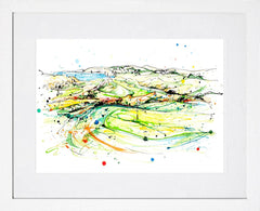 Print Open Edition - Golf Series - Royal Portrush From The Fifteen Hole White Frame