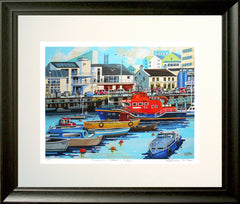 Print - Portrush Harbour, Co Antrim Black Scoop Frame