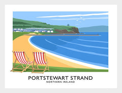 Co Derry - Portstewart Strand-40 x 30-White Box Frame (No Mount)