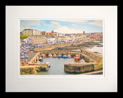 Co Derry - Portstewart Harbour-60 x 47.5-Flat Black Frame