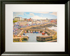 Co Derry - Portstewart Harbour Frame Black Moulded 60x47.5