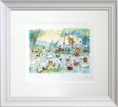 Quentin Blake - The Goose Girl And Her Brother White Frame