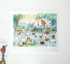 Quentin Blake - The Goose Girl And Her Brother Unframed