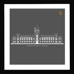 Queen's University Belfast 15x15 Black frame