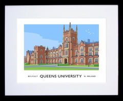 Belfast - Queens University Frame Black 40x30 withmount