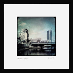 Belfast - Queen's Bridge-Available In One Size Only-Black Box Frame (No Mount)