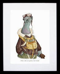 Animals - Pigeon (Shakespeare Quote) Black Frame