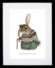 Animals - Hare (Shakespeare Quote) Black Frame