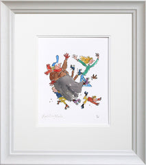 Quentin Blake - R Is For Roller Skates Framed