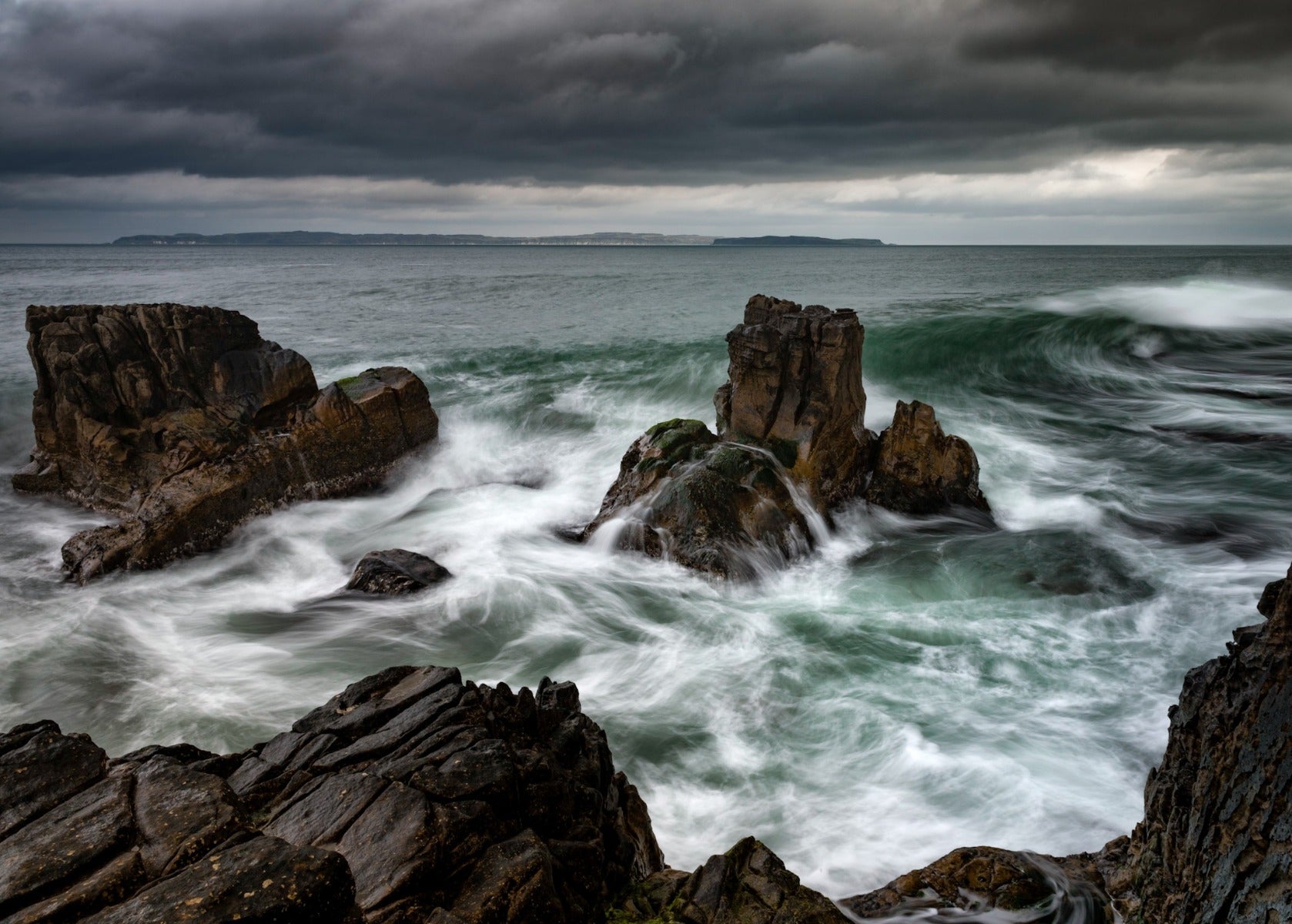 Co. Antrim - Rathlin From Ballycastle Rocks Unframed