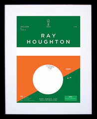 Republic of Ireland - Ray Houghton vs Italy 1994 Framed 30x42 with mount