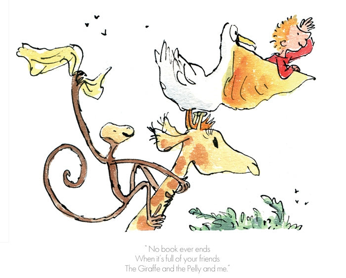 Roald Dahl Giraffe, Pelly and Me - No Book Ever Ends