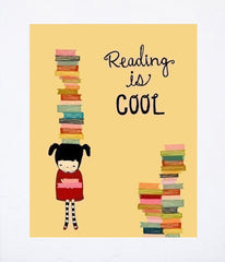 Reading Is Cool (Girl) Unframed