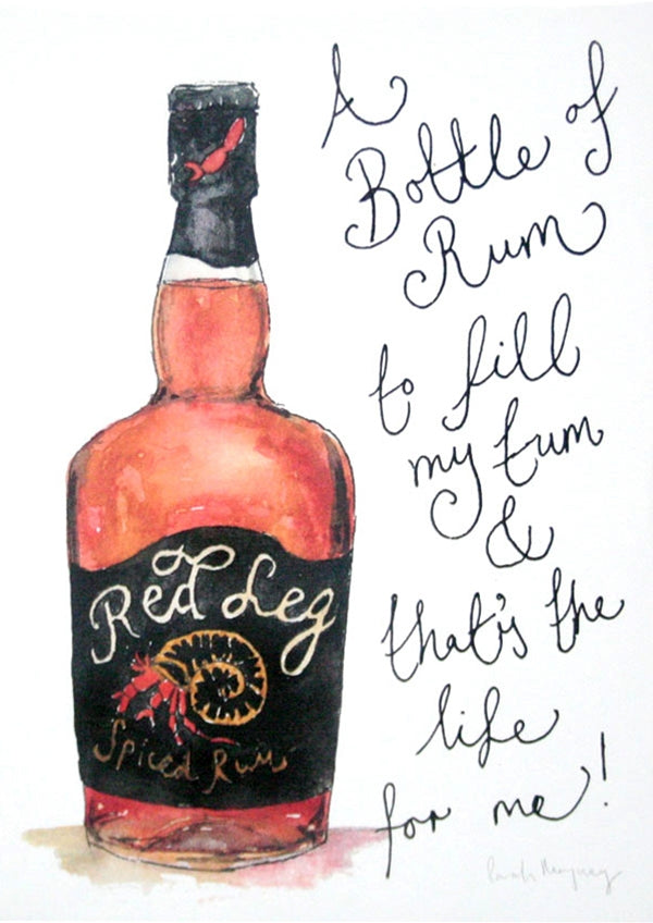 Drinks Rum - Red Leg Spiced Rum Unframed