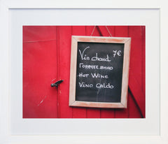 Paris In Red - Menu Board Frame White 