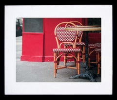 Paris In Red - Table And Chairs Framed