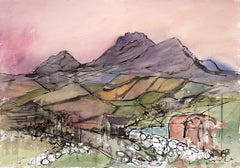 Print - Red Barns, Slieve Binnian