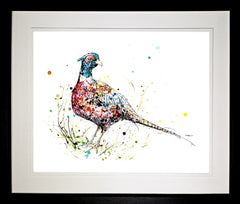 Print Ltd Edition Animals - Resplendent Black Wide Box Frame